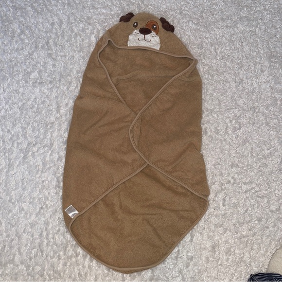 Luvable Friends Brown Dog Hood Towel 30 x 36 - Picture 1 of 6